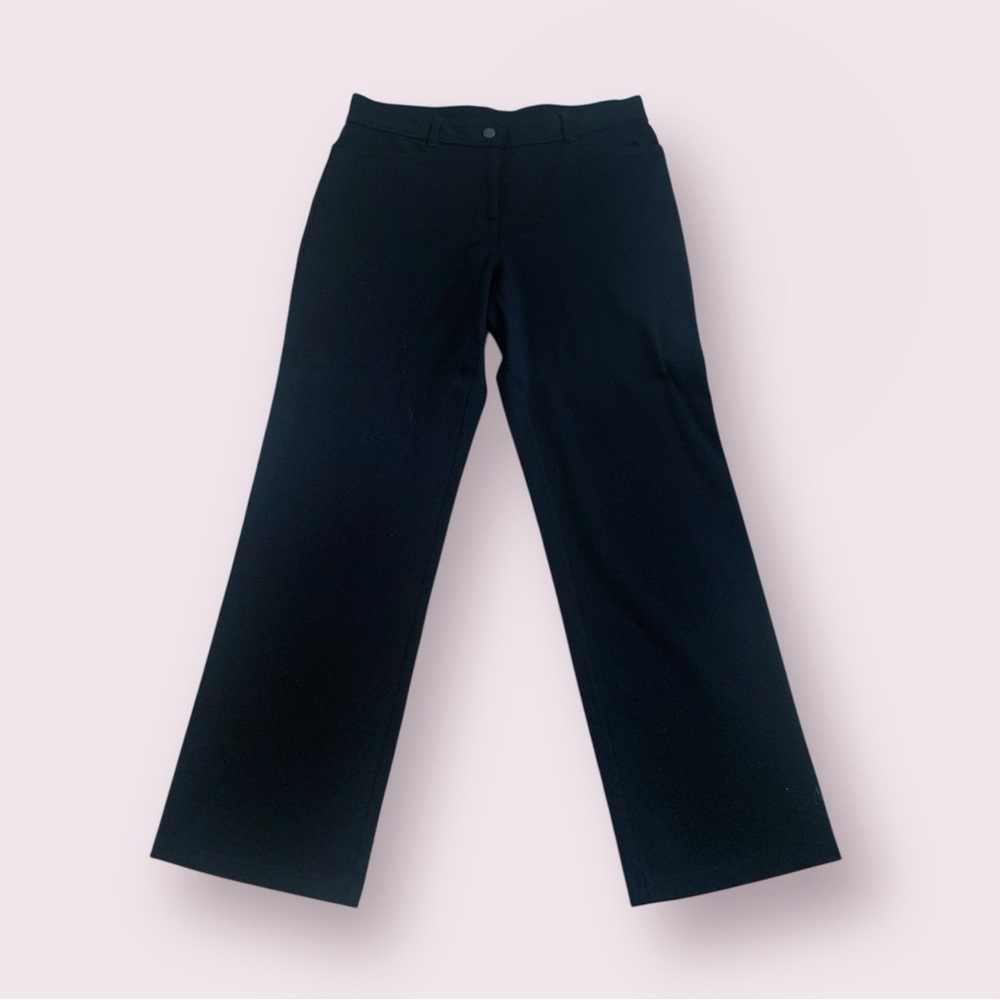 Eileen Fisher Slacks Straight Leg Stretch Black Career Dress Pants Women’s Sz M